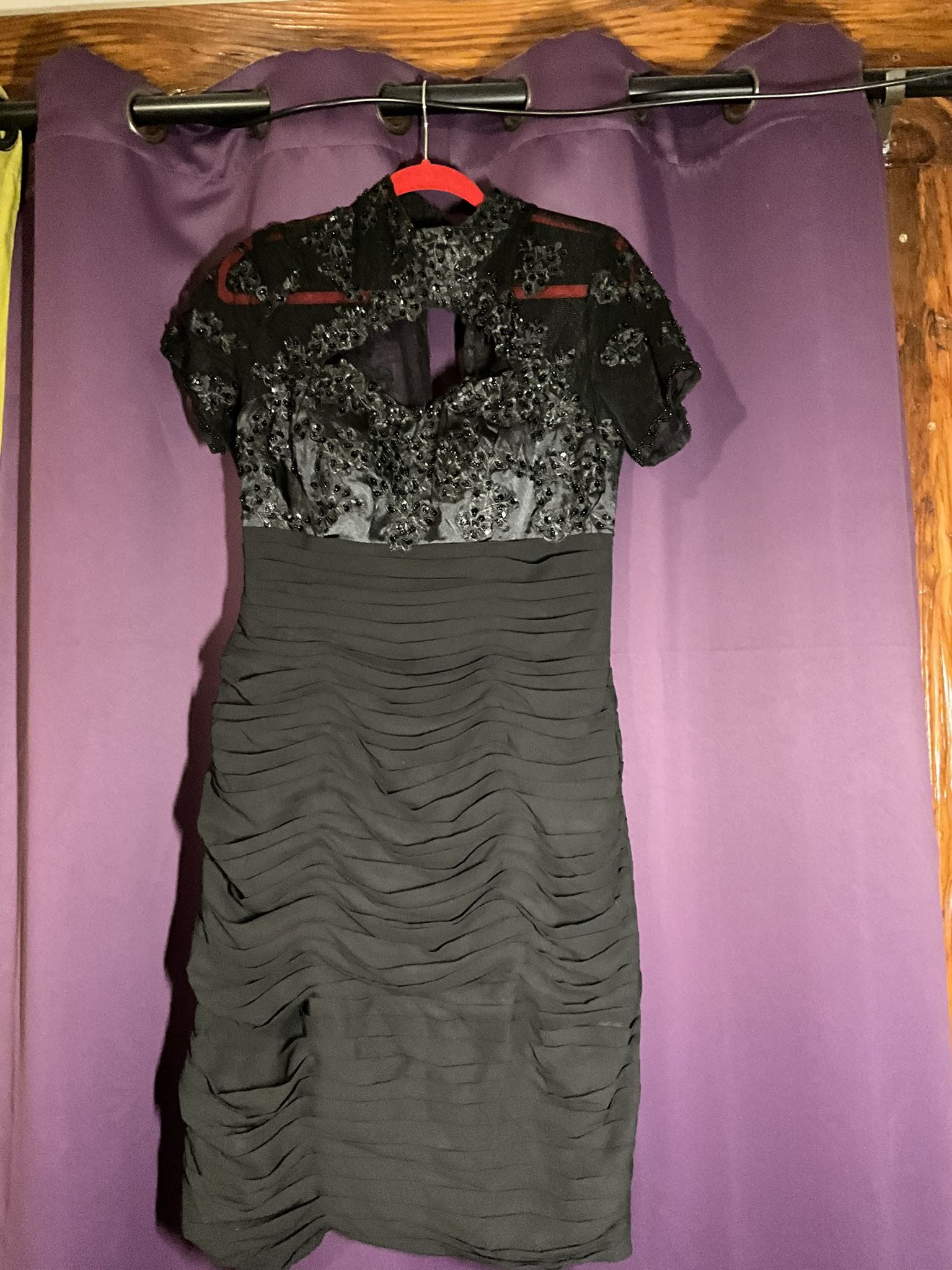 Elegant sequined & rouched dress for the holidays