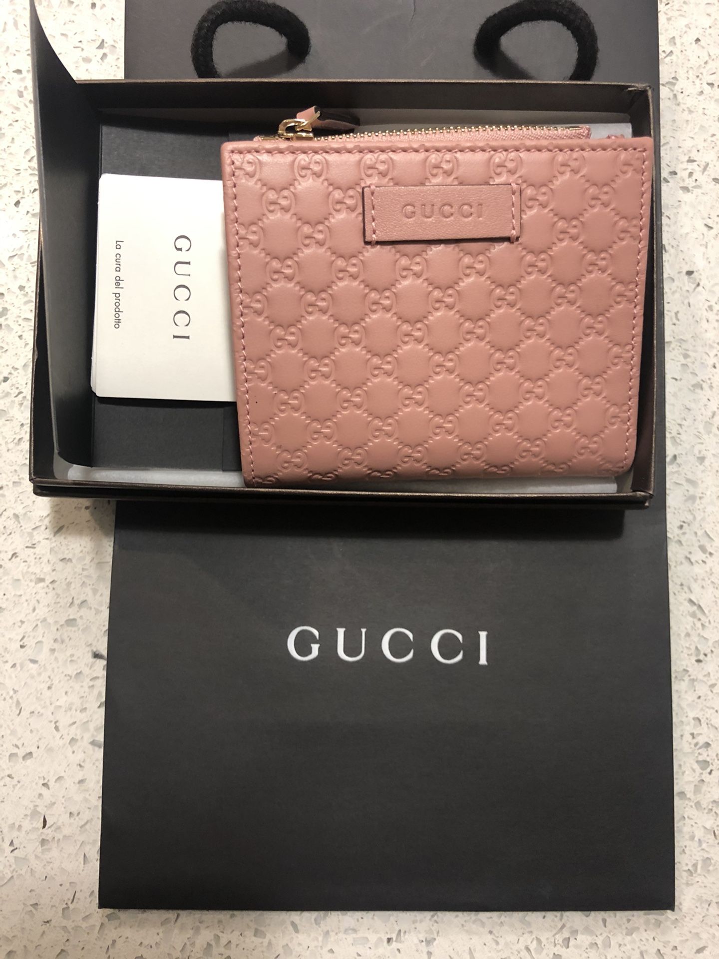 Authentic Gucci pink wallet