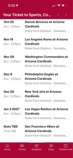Cardinal home games sec 131 row 23 near aisle