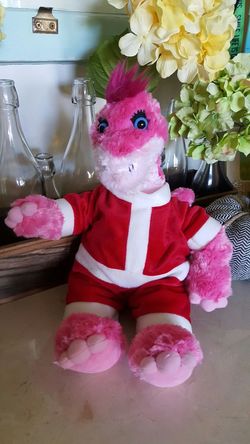 Build a bear Dino with Santa suit