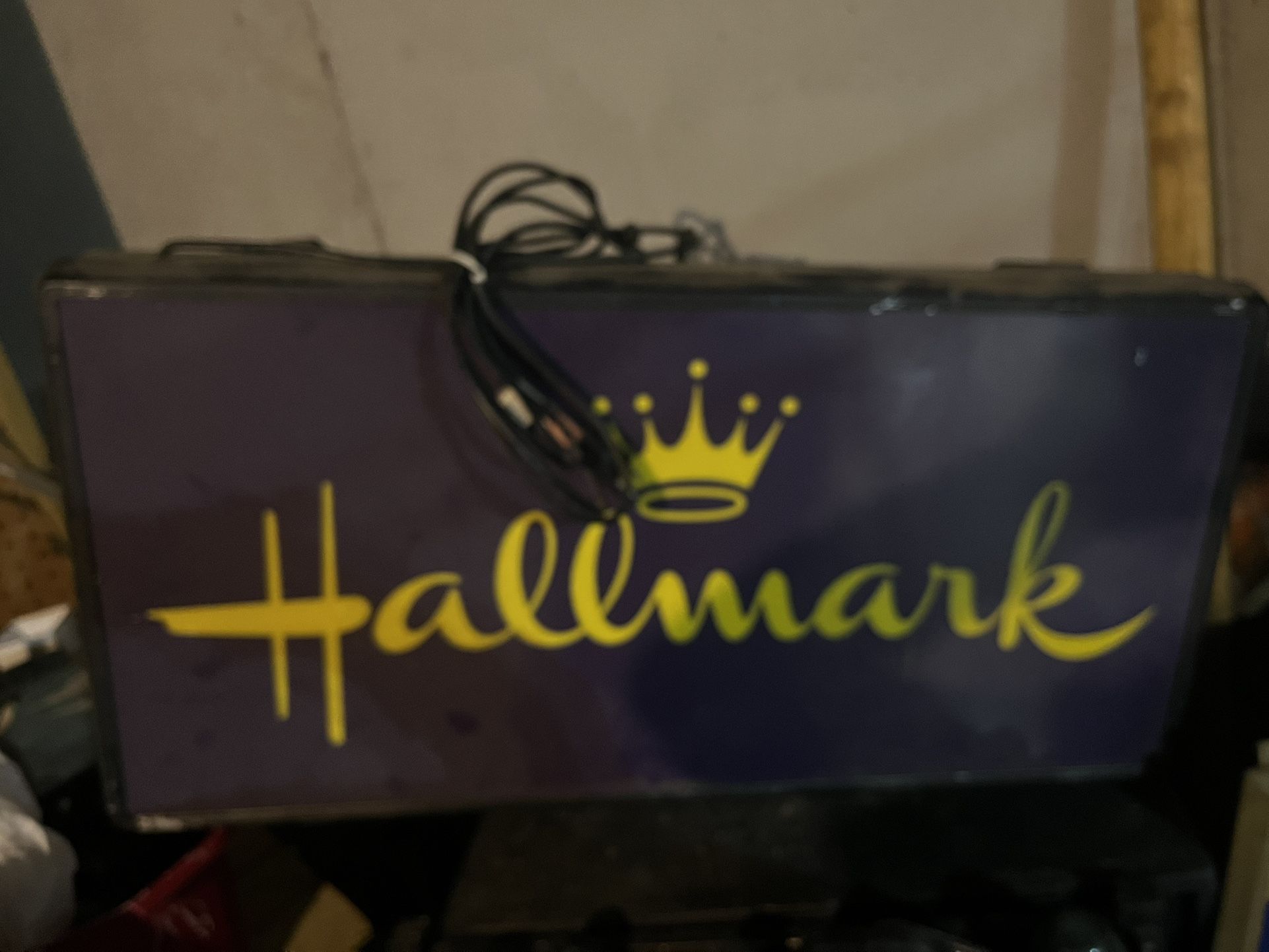 Two Hallmark Vintage Light Up Store Sign