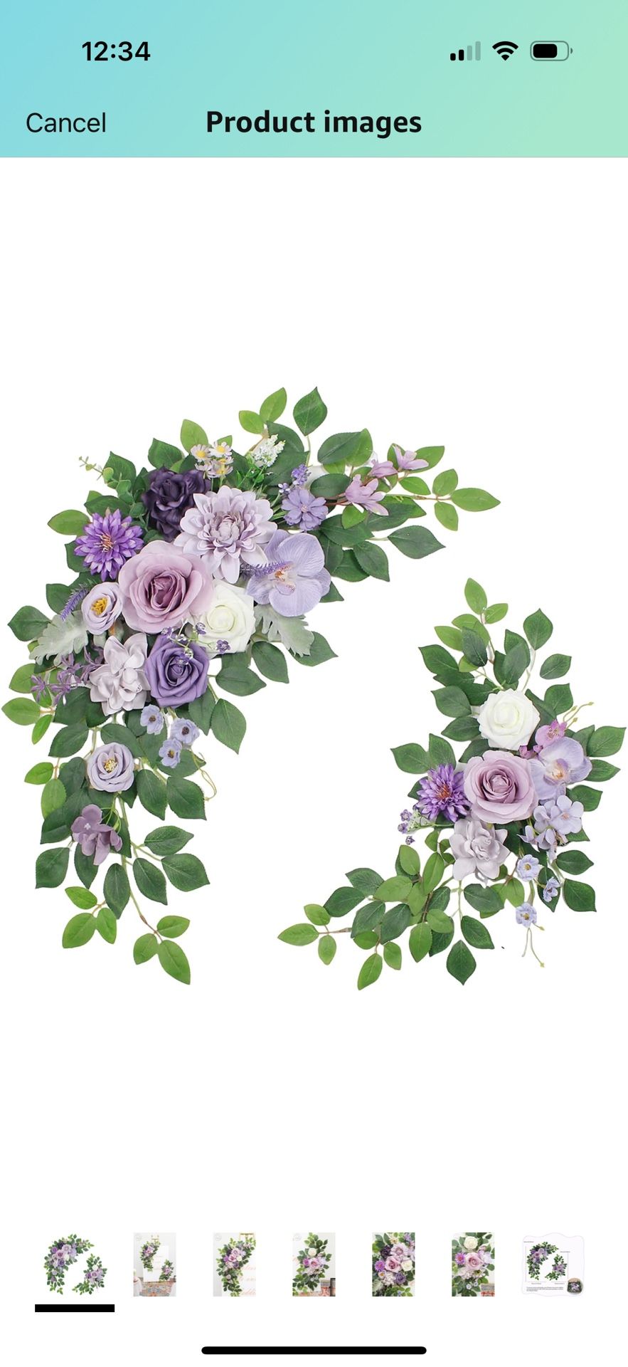 k of 2 Wedding Arch, Artificial Flowers, Wedding Decor,Flower Garland Be Suited to Banquet, Party, Reception Entrance Welcome Sign and Background