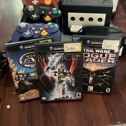 Game Cube With 3 Controllers And 12 Games