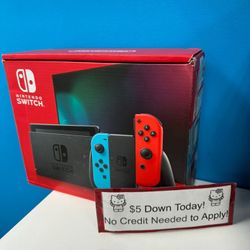 New - Nintendo Switch V2 - Gaming Console - Pay $1 To Take It Home Today and pay the rest later.