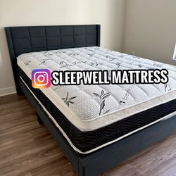 New Queen Bed Frame With Mattress 