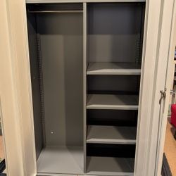 Metal Storage Cabinets Locker with Lock Door, 72'' Clothing Steel Storage Closet Wardrobe