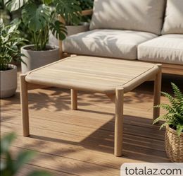 Acacia Coffee Table with Rounded Corners
