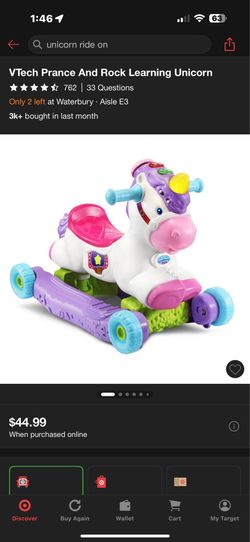 V-Tech Unicorn ride on Learning Toy