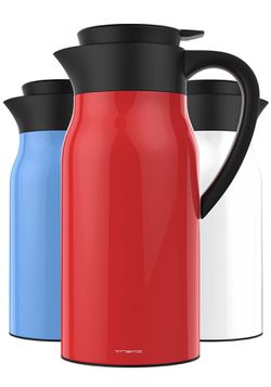 Vremi 51 oz Coffee Carafe - 1.5 liter Tea Thermos Large Travel Bottle Stainless Steel Vacuum Insulated with Leak Proof Lid - Thermal Carafe Hot Drink