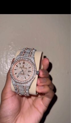 AP Men's Moissanite VVS1 ICED OUT WATCH