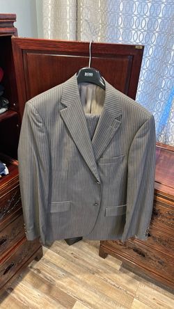 Hugo Boss Gray Pinstripe Suit