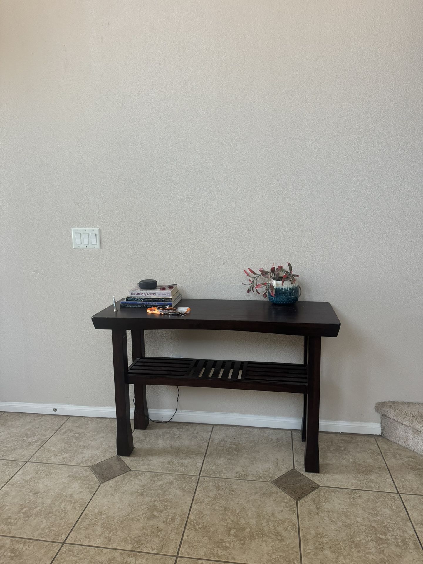 Dark Wood Entry Way Table 