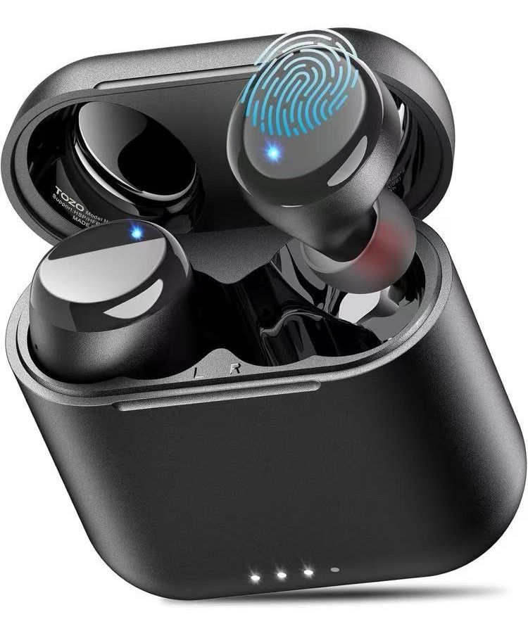 T6 Wireless Earbuds, Bluetooth 5.3 Ear Buds, Stereo Sound in Ear Headphones, 50 Hours Playtime, Wireless Charging Case, APP Customizable EQs, IPX8 Wat