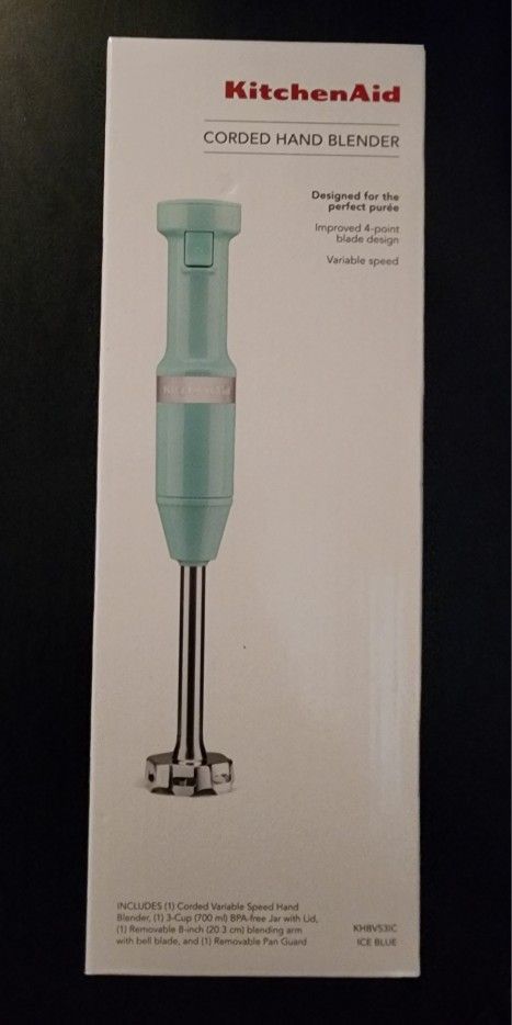 KitchenAid Electric Corded Hand Blender *Ice Blue*