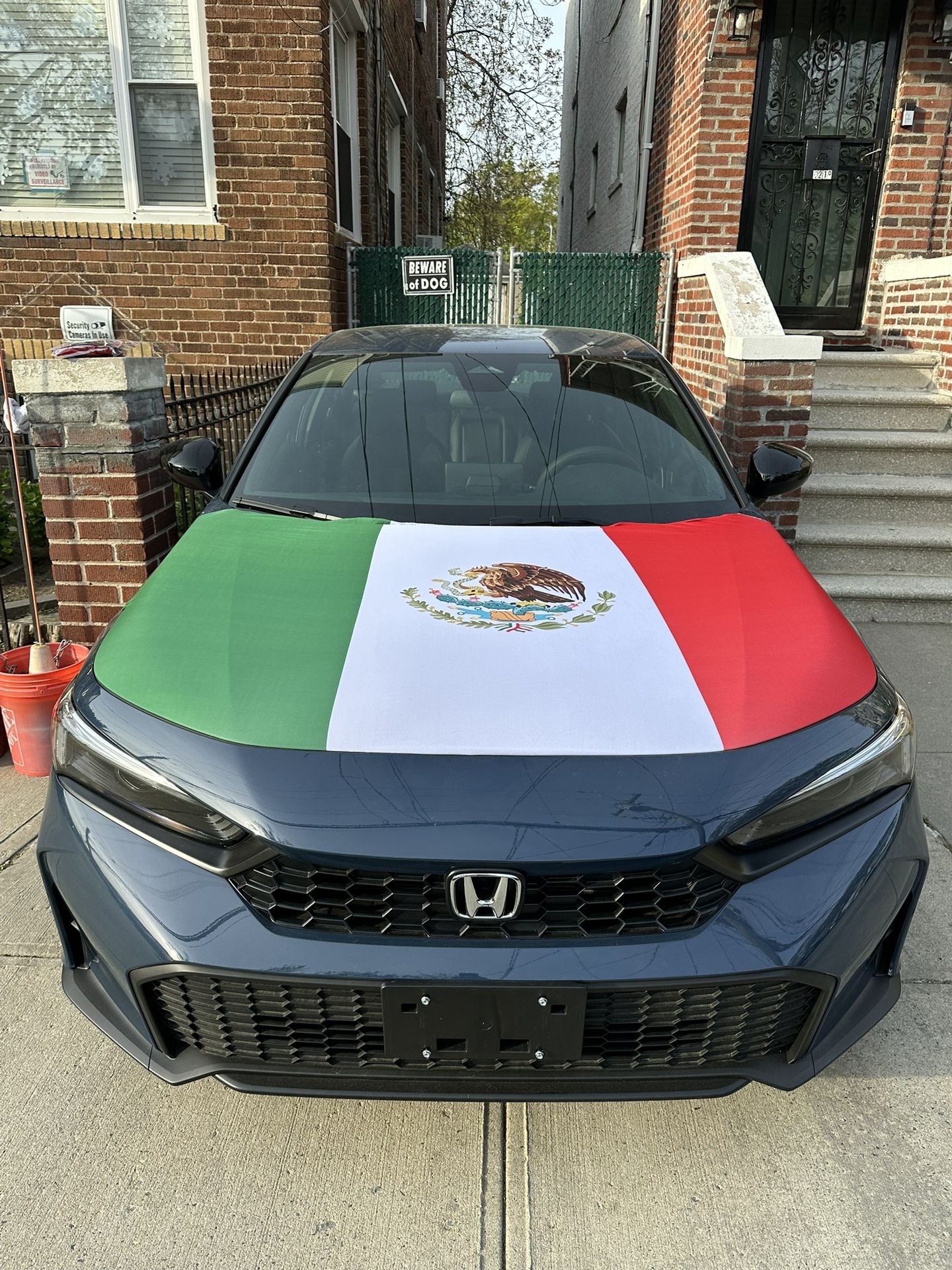 Mexico Flag Car Hood Cover Fits All Cars
