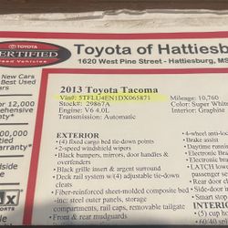 2013  Toyota tacoma 4 wheel drive transmission  parts