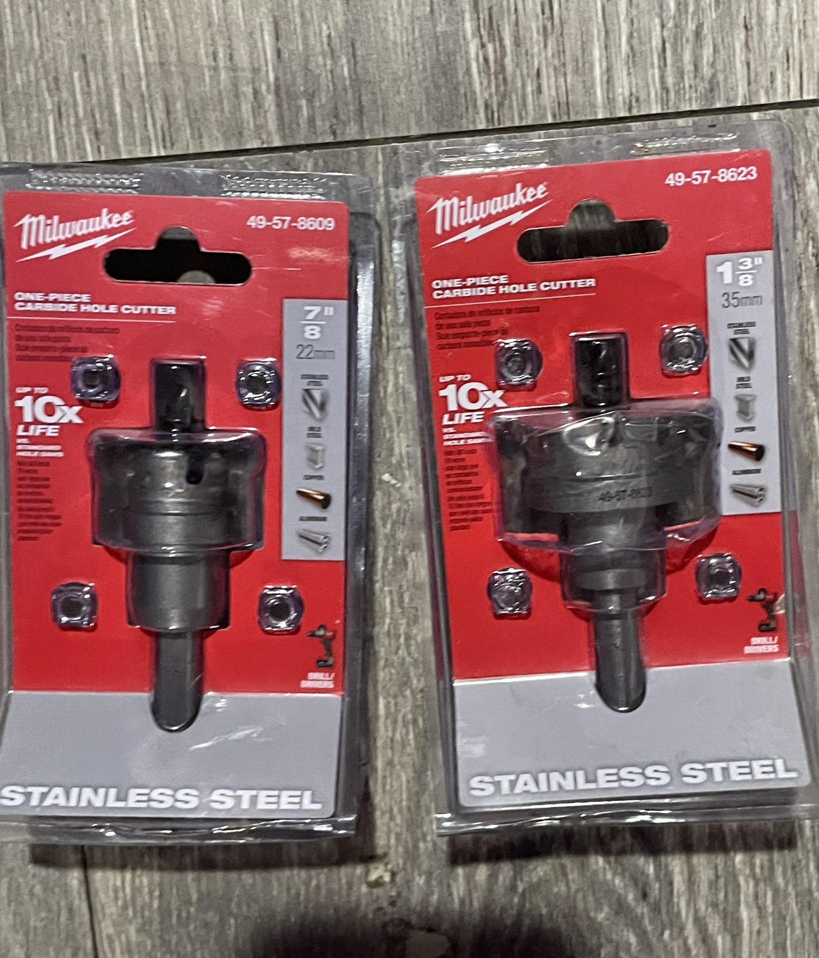 (2) Milwaukee Carbide Hole Cutter Bit