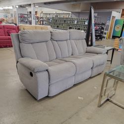 Light Gray Double Reclining Sofa