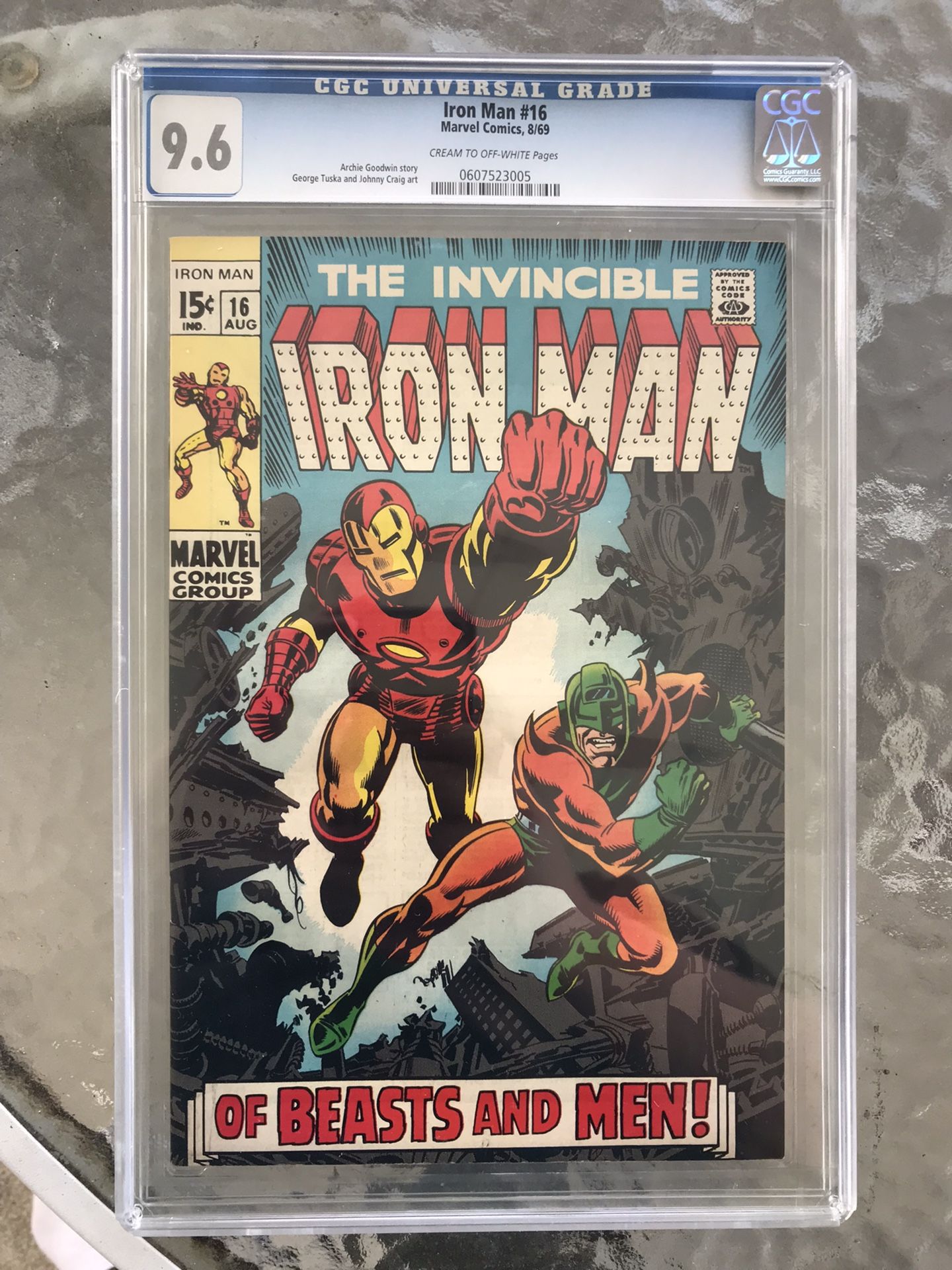 Iron Man #16 (1969) CGC 9.6 — Archie Goodwin, George Tuska, and Johnny Craig