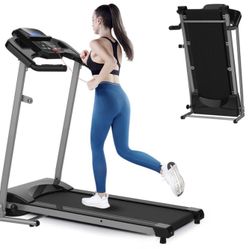 Foldable Treadmill 2.5HP Electric Running Walking Machine, Max 265 LBS Capacity