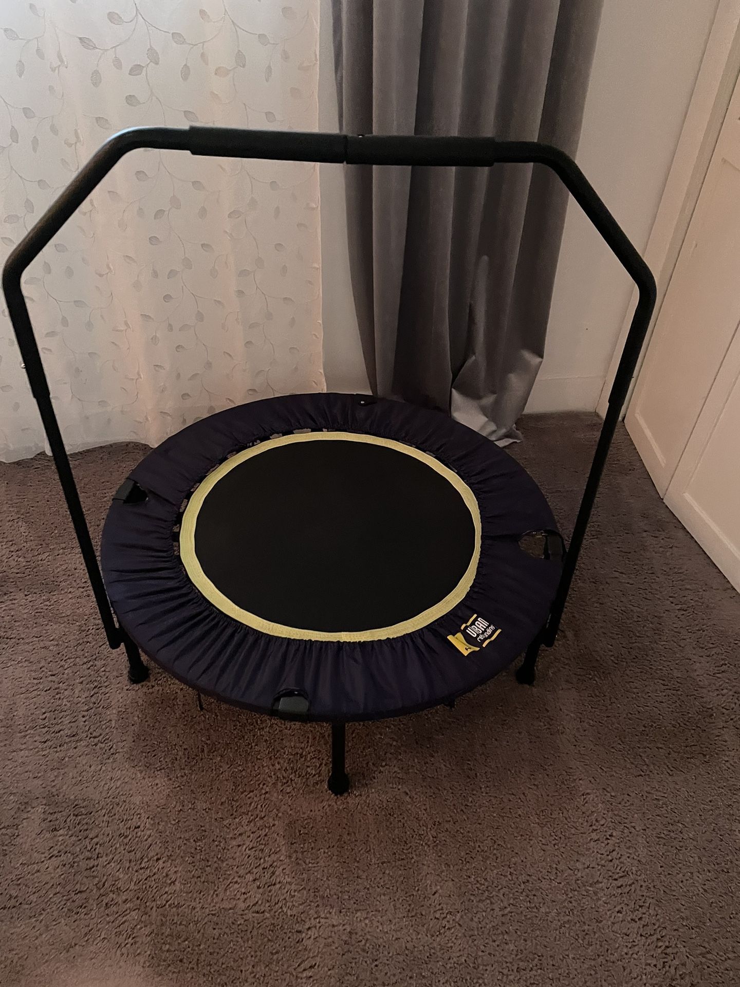 Trampoline Fitness Like New  With Support Bars