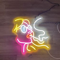 Custom LED SMOKING Girl Light 