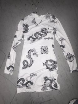 SHEIN Chinese Dragon Print Jacket Small Dress