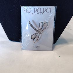 New SILVERTONE DRAGON FLY PIN new In Package