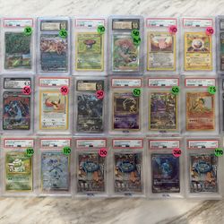 Pokemon singles and slabs for sale and trade!