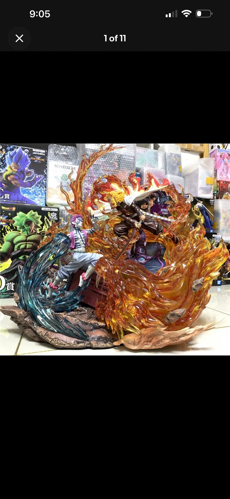 LX Studio Rengoku Kyoujurou VS Akaza Resin Statue Demon Slayer 72cm