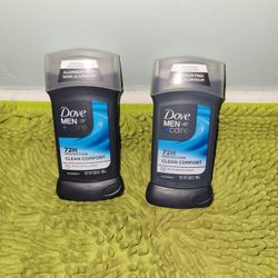 2 Dove Men + Care 2.7oz Deodorants 72hr Protection Clean Comfort 