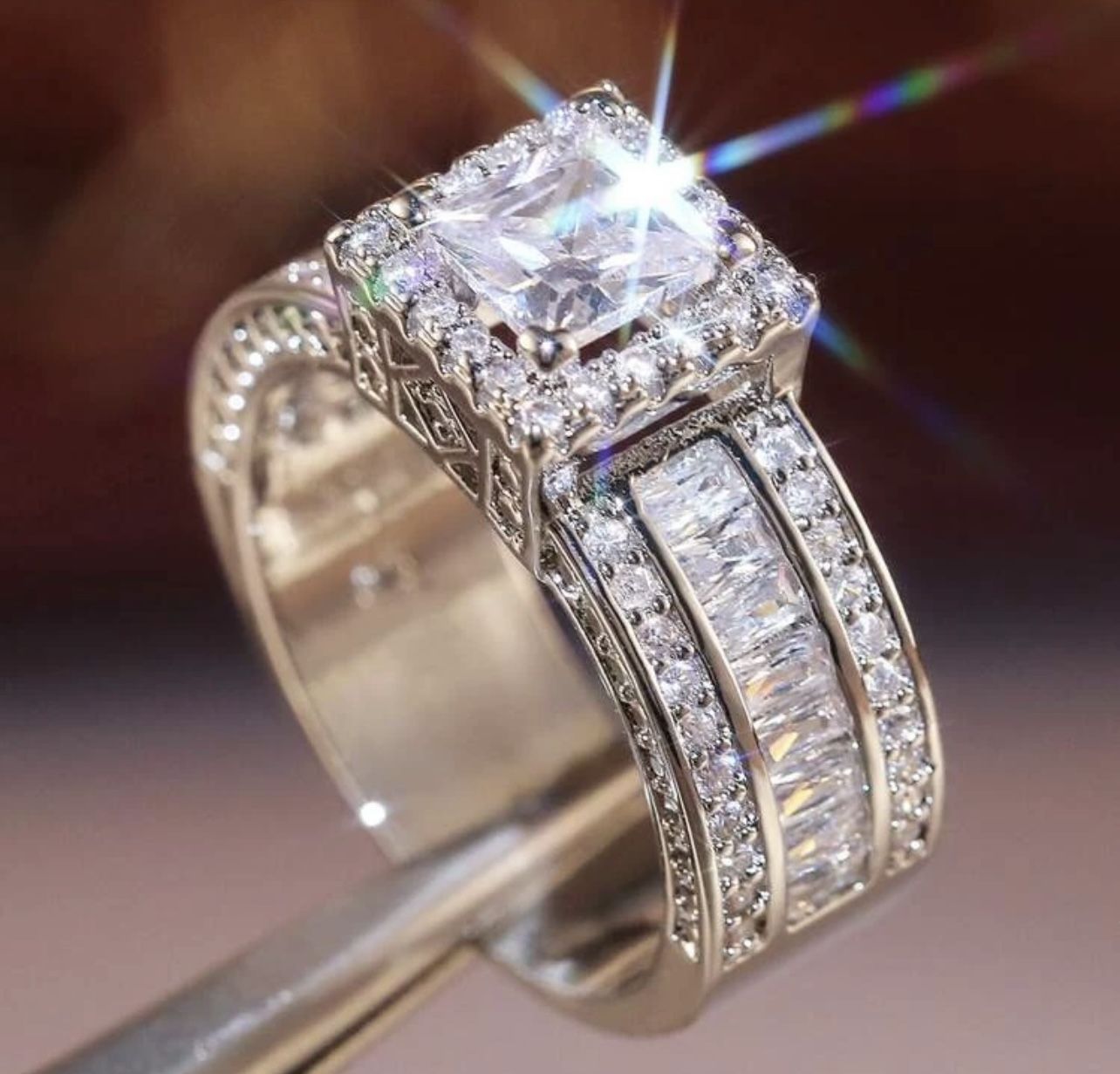 *SALE* Gorgeous Cubic Zirconia Baguette Ring Sizes 5 - 13