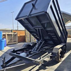 Scissor lift Dump Trailer