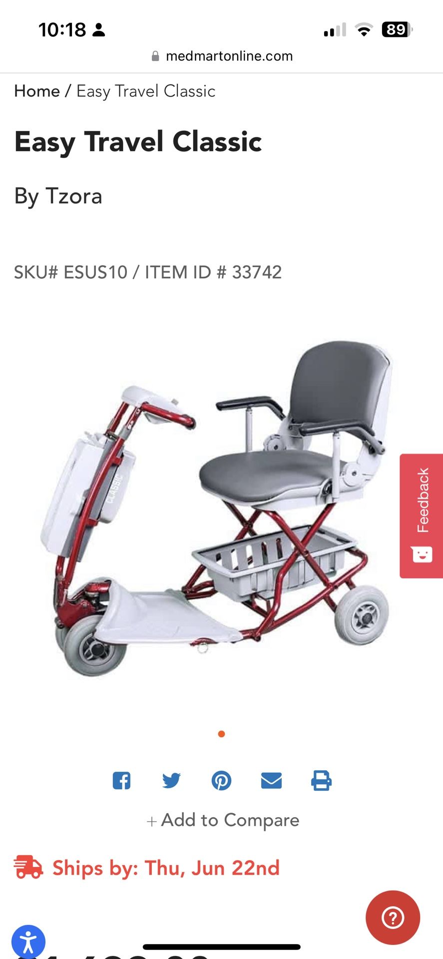 Electric Wheelchair With Extra Battery