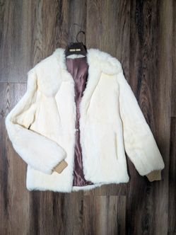 Vintage white fur jacket
