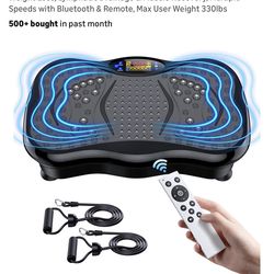 Vibration Plate Exercise Machine, Lymphatic Drainage Machine for Weight Loss, Lymphatic Drainage & Muscle Recovery, Multiple Speeds with Bluetooth & R