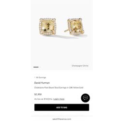 David Yurman Chatelaine Earrings 8mm