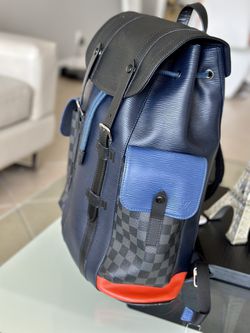 Louis Vuitton, Bags, Louis Vuitton Christopher Backpack Epi Leather Pm  Blue