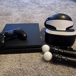 Sony PS4 + VR Bundle w/ 7 Game Haul – Console, PSVR, Controllers, Camera, Cords 