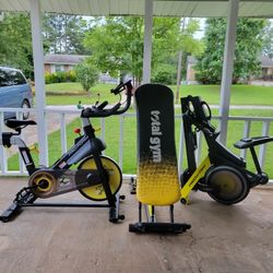 3 Pieces Exercise Equipment- Total Gym, Rowing Machine, Bike, Great Condition 