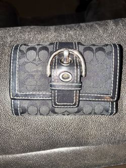 Coach Signature Canvas Trifold Wallet