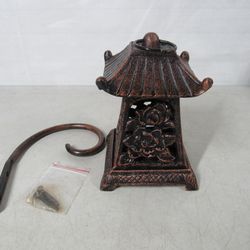 Partylite Japanese Pagoda Lotus Cast Iron Garden Candle Lantern-Unused
