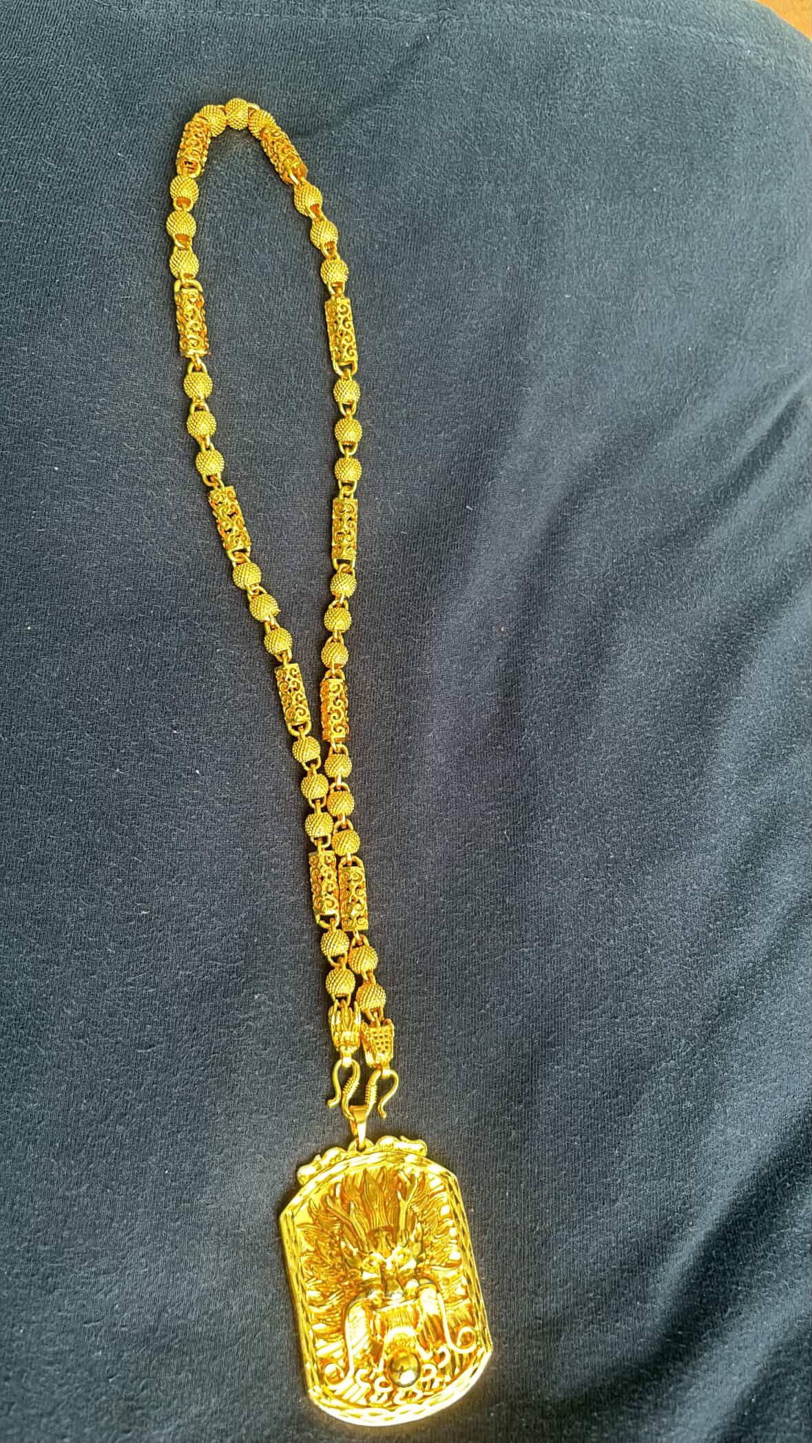 24K PLATED GOLD CHAIN WITH PENDANT