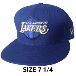 New Era Los Angeles LA Lakers Basketball Fitted Hat Cap Hardwood Classics HWC Size 7 1/4