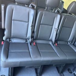 2025 Mercedes Sprinter Leather OEM Seat Black 3 Seater Recliner Cup Holders Head Rest Mercedes-Benz