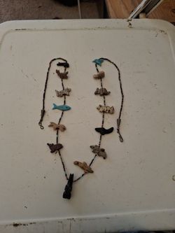 Indian Bear Fetish Necklace 14 Carvings