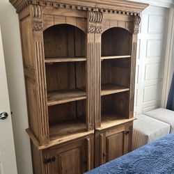 Rustic Mexican Bookcase / Display Cabinet