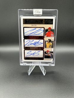 Panini 2025 Three and Two Trifecta Signatures 18/25 Burns Kurtz King Auto