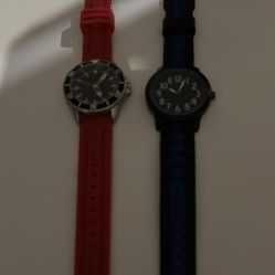 22mm RED Vulcanized Caoutchouc rubber Strap Tudor Black Bay 41 Watches And Mens Casio 1330 MW-240 Quartz Watch Works Perfectly