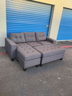 Sectional sofa couch ottoman - delivery available
